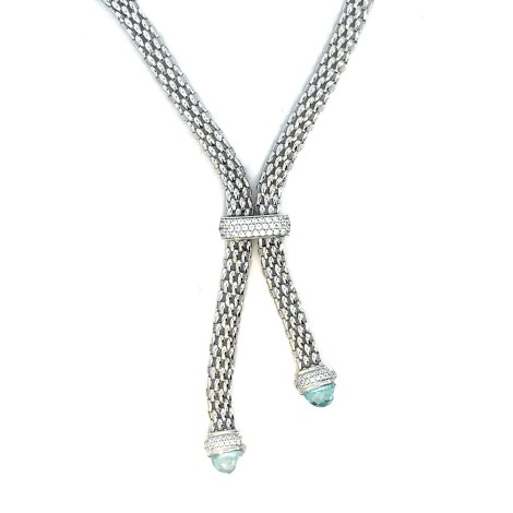 Collana Lariat Argento E Zirconi