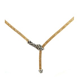 Collana Serpente Argento E Zirconi