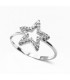 Anello Donna Raggi in Oro Bianco 18kt Modello Stella
