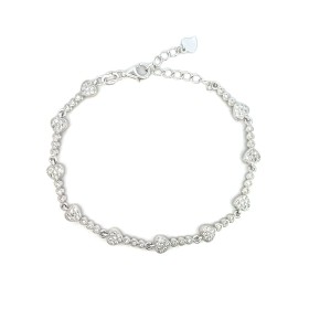 Bracciale Cuori Argento E Zirconi
