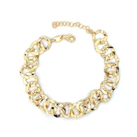 Bracciale Argento Dorato Maglia Lavorata