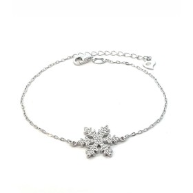 Bracciale Fiocco Di Neve Argento E Zirconi