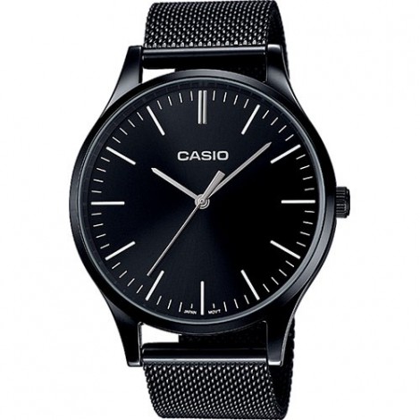 Casio Orologio Analogico Quarzo Uomo con Cinturino in Acciaio Inox Black LTP-E140B-1AEF