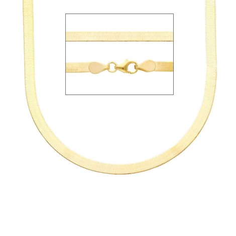 Collana Maglia Piatta Oro Giallo