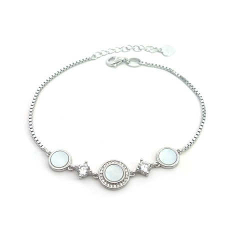 Bracciale Argento Zirconi E Pietre