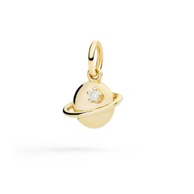Ciondolo Dodo Pianeta Oro Giallo 9kt E Diamanti Bianchi