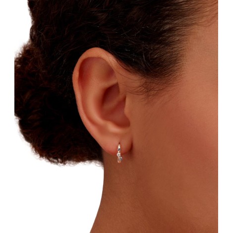 Orecchini Dodo Oro Rosa 9kt Zaffiri E Diamanti