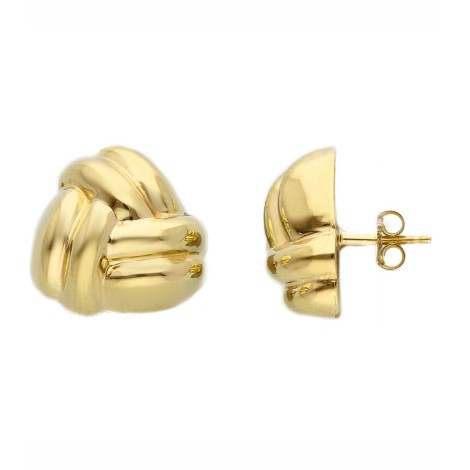 Orecchini Lobo Nodo Oro Giallo 9kt