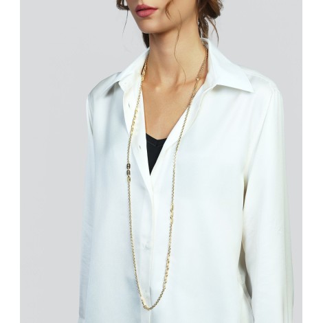 Collana Unoaerre Catena Lunga Bronzo Dorato