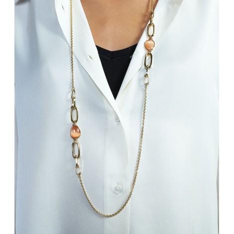 Collana Unoaerre Occhio Di Gatto Bronzo Dorato