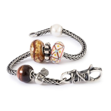 Beads Trollbeads Occhio Di Tigre Rosso Rotondo