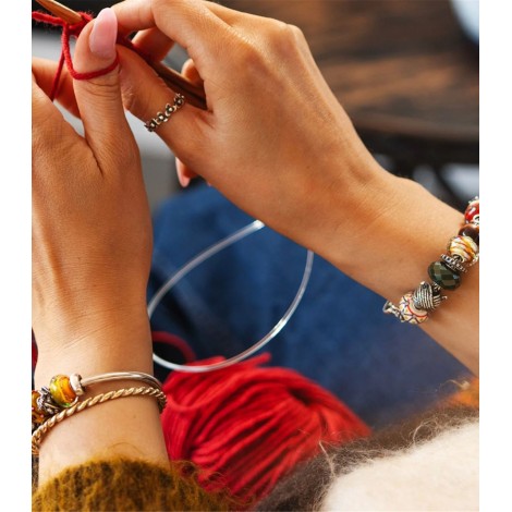 Beads Trollbeads Occhio Di Tigre Rosso Rotondo