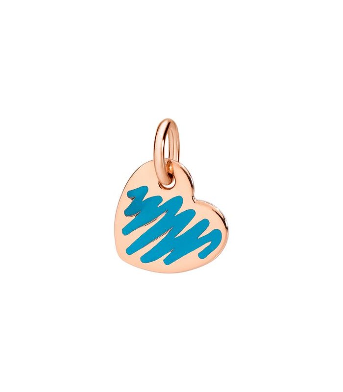 Charms Dodo Cuore Oro Rosa e Smalto Azzurro DMCUORG/9/LBLU Charms Dodo Cuore Oro Rosa e Smalto Azzurro DMCUORG/9/LBLU
