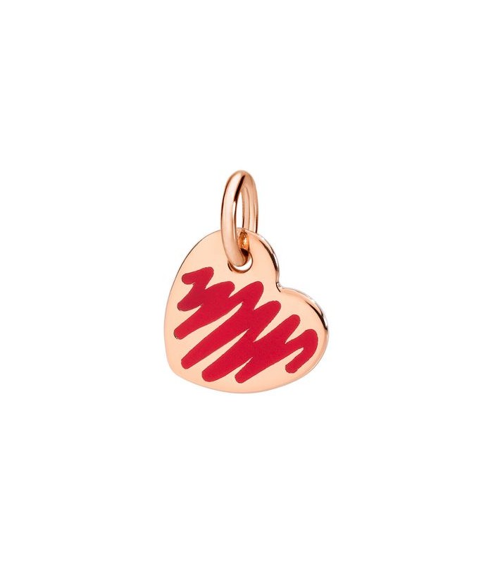Charms Dodo Cuore Oro Rosa e Smalto Rosso DMCUORG/9/RED Charms Dodo Cuore Oro Rosa e Smalto Rosso DMCUORG/9/RED