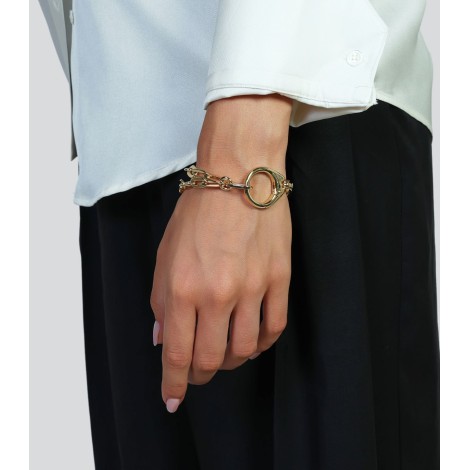 Bracciale Unoaerre Doppia Catena Bronzo Dorato