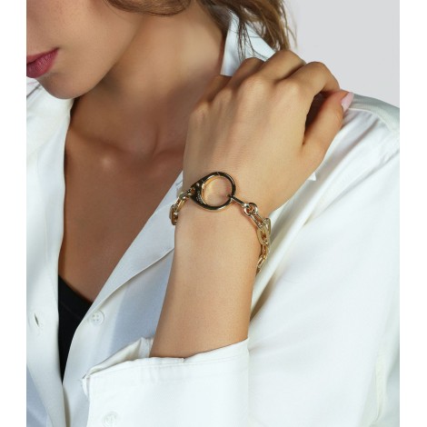 Bracciale Unoaerre Doppia Catena Bronzo Dorato