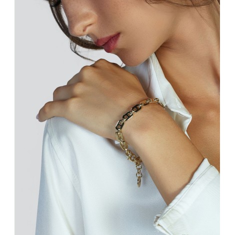 Bracciale Unoaerre Maglia Traversino Bronzo Dorato