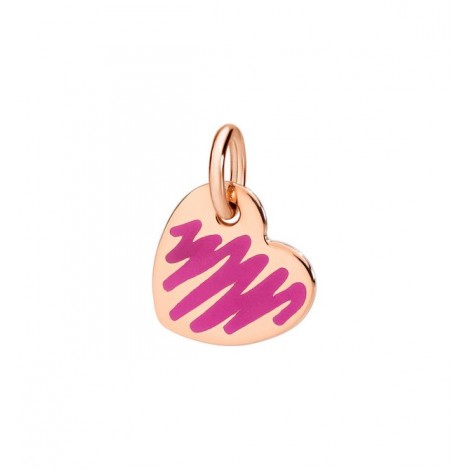 Charms Dodo Cuore Oro Rosa e Smalto Fucsia DMCUORG/9/PINK