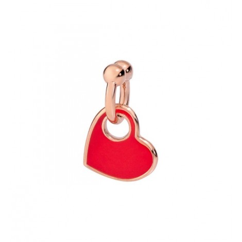 Ciondolo Dodo Cuore Oro Rosa e Smalto Rosso DMPICUORP/9/RED