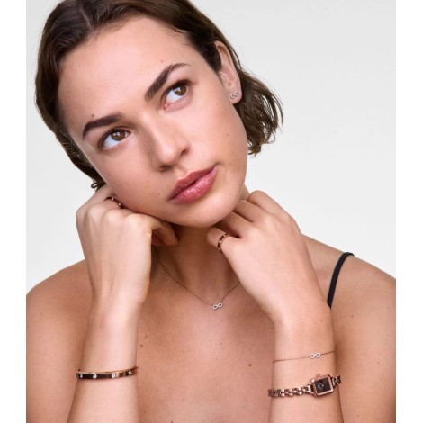 Orologio Daniel Wellington Quadro Mini Arch 3-link Onyx Sunray Rose Gold DW00100849