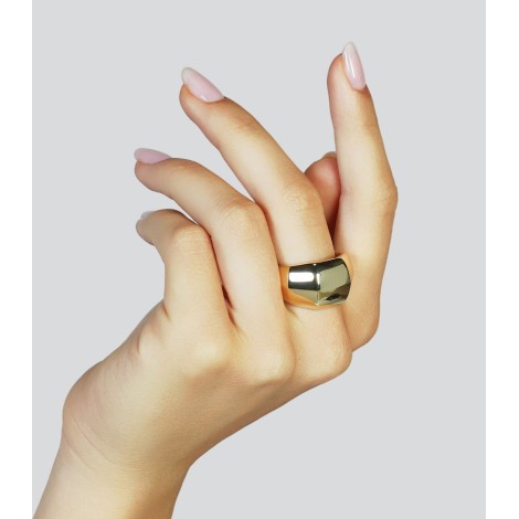 Anello Unoaerre A Fascia Dorato