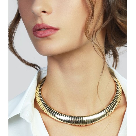 Collana Unoaerre Tubogas Bronzo Dorato