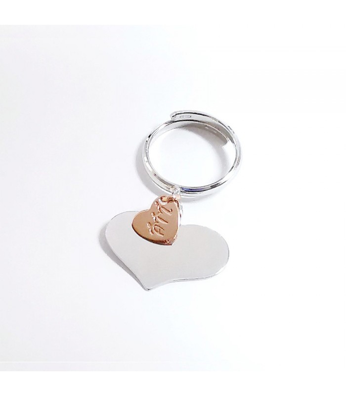 Anello regolabile Cuore AIL Indossa la Solidarietà Anello regolabile Cuore AIL Indossa la Solidarietà