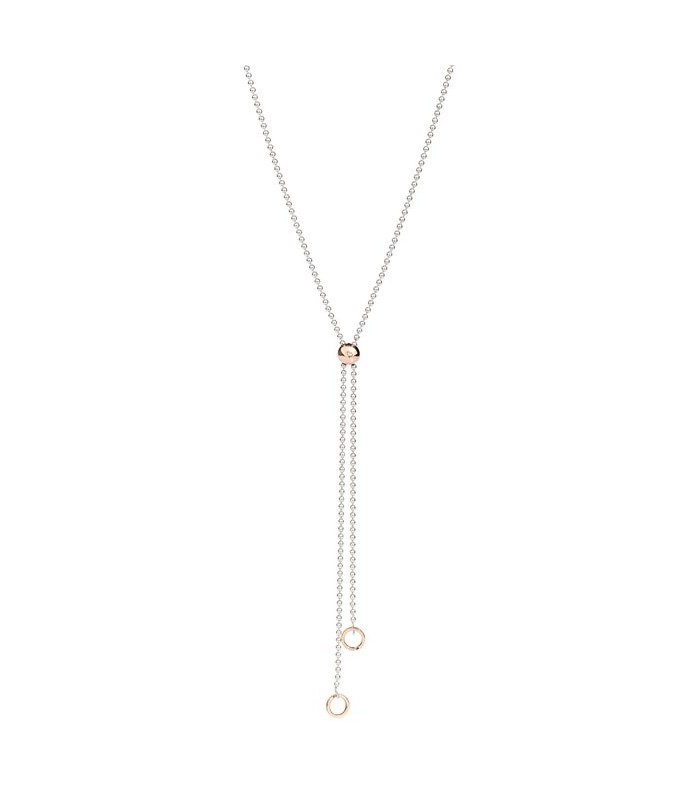 Collana Donna Dodo in Argento e Oro Rosa DCBALL/9/A/80 Collana Donna Dodo in Argento e Oro Rosa DCBALL/9/A/80