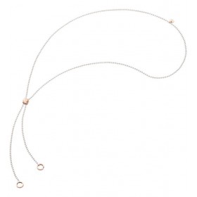 Collana Donna Dodo in Argento e Oro Rosa DCBALL/9/A/80