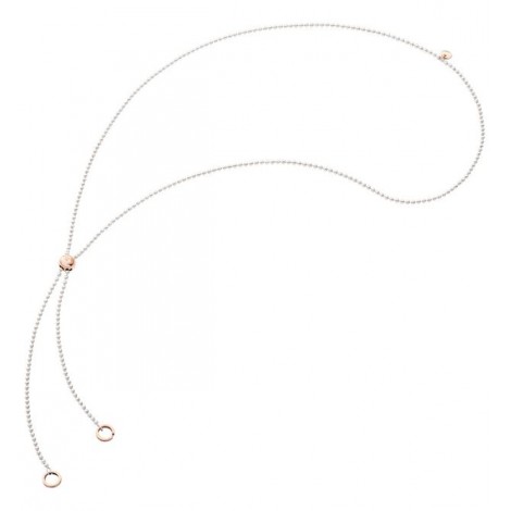 Collana Donna Dodo in Argento e Oro Rosa DCBALL/9/A/80