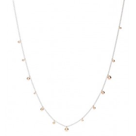 Collana Donna Dodo in Argento con sfere in Oro Rosa DCBALL17/9/A/6