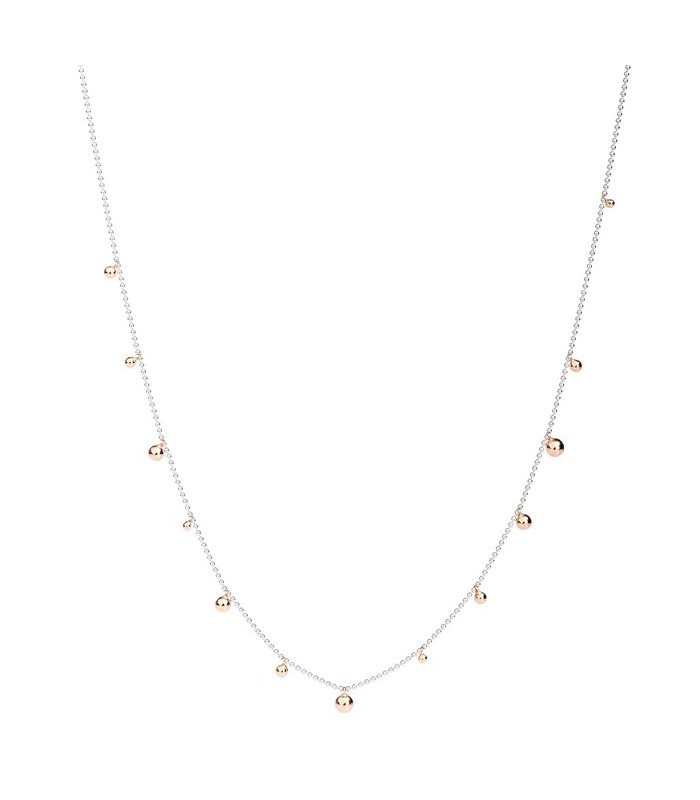 Collana Donna Dodo in Argento con sfere in Oro Rosa DCBALL17/9/A/6 Collana Donna Dodo in Argento con sfere in Oro Rosa DCBALL17/9/A/6
