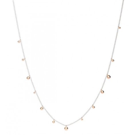 Collana Donna Dodo in Argento con sfere in Oro Rosa DCBALL17/9/A/6