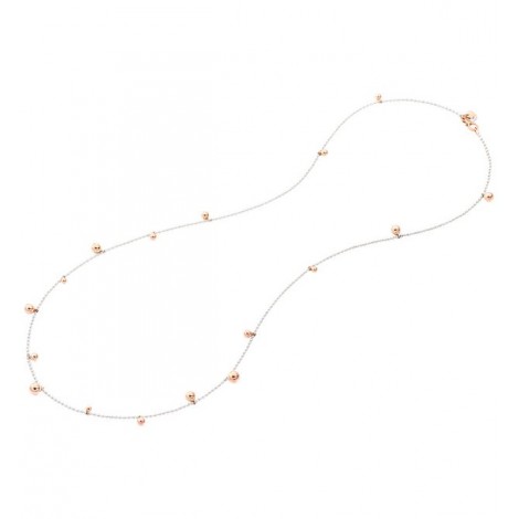 Collana Donna Dodo in Argento con sfere in Oro Rosa DCBALL17/9/A/6