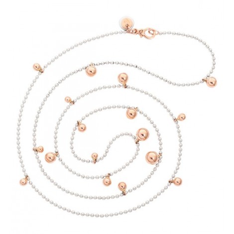 Collana Donna Dodo in Argento con sfere in Oro Rosa DCBALL17/9/A/6