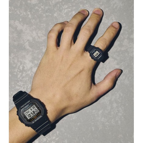 Orologio Anello Casio Digitale Nero DWN-5600-1ER