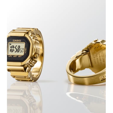 Orologio Anello Casio Acciaio Dorato CRW-001G-9ER