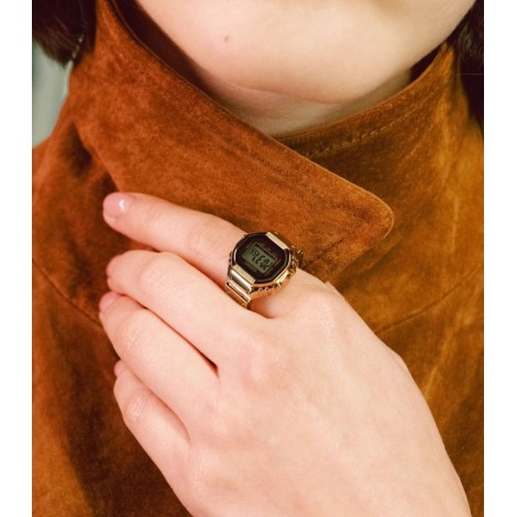 Orologio Anello Casio Acciaio Dorato CRW-001G-9ER