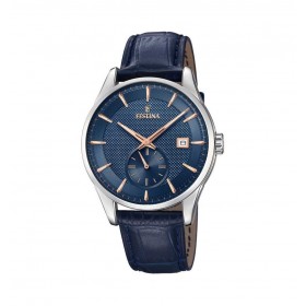 Orologio Uomo Festina Pelle Blu Stampa Coccodrillo F20277/2