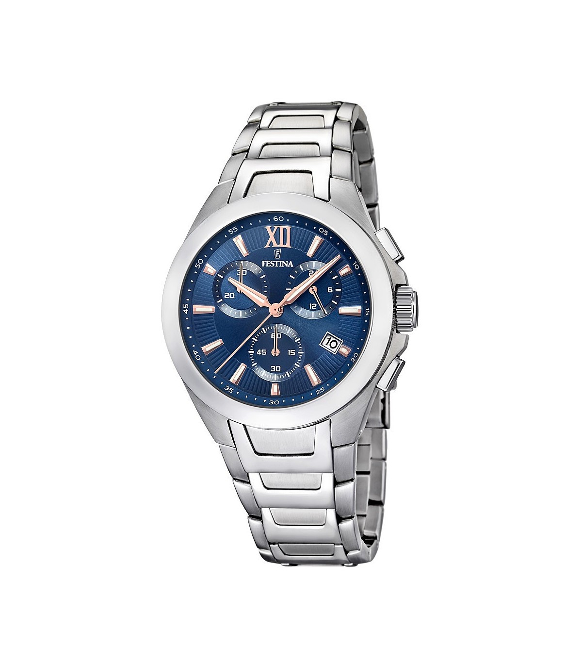 Orologio Uomo Festina Cronografo Acciaio Blu Rose F16678 B MiRaggi