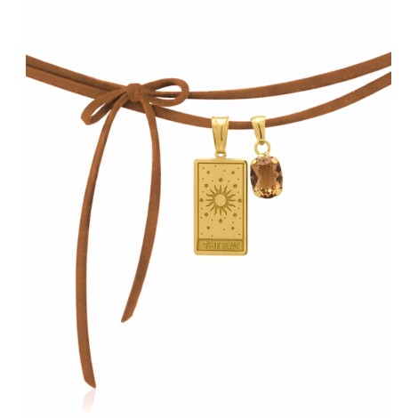 Collana Choker The Sun Cordino Alcantara