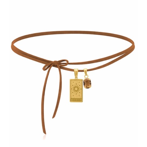 Collana Choker The Sun Cordino Alcantara