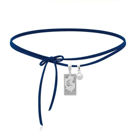 Collana Choker The Moon Cordino Alcantara