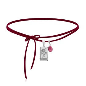Collana Choker The Empress Cordino Alcantara Bordeaux