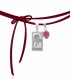 Collana Choker The Empress Cordino Alcantara Bordeaux