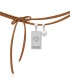 Collana Choker The Sun Cordino Alcantara Beige
