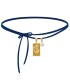 Collana Choker The Moon Cordino Alcantara Blu