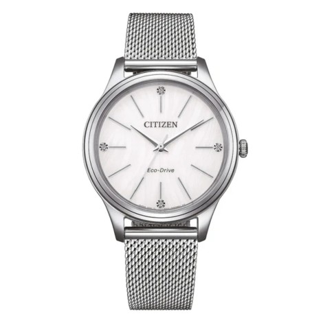 Orologio Citizen Of Collection Lady Casual Mesh Bianco EM1220-58A