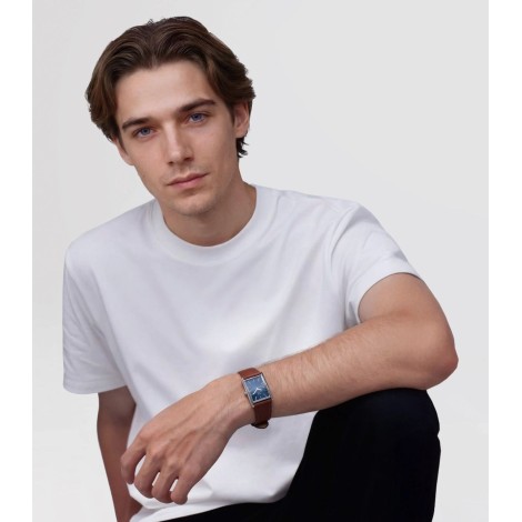 Orologio Daniel Wellington Bound Light Brown Arctic Guilloché Silver