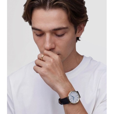 Orologio Daniel Wellington Classic Roman Numerals Date Black Croc Gold